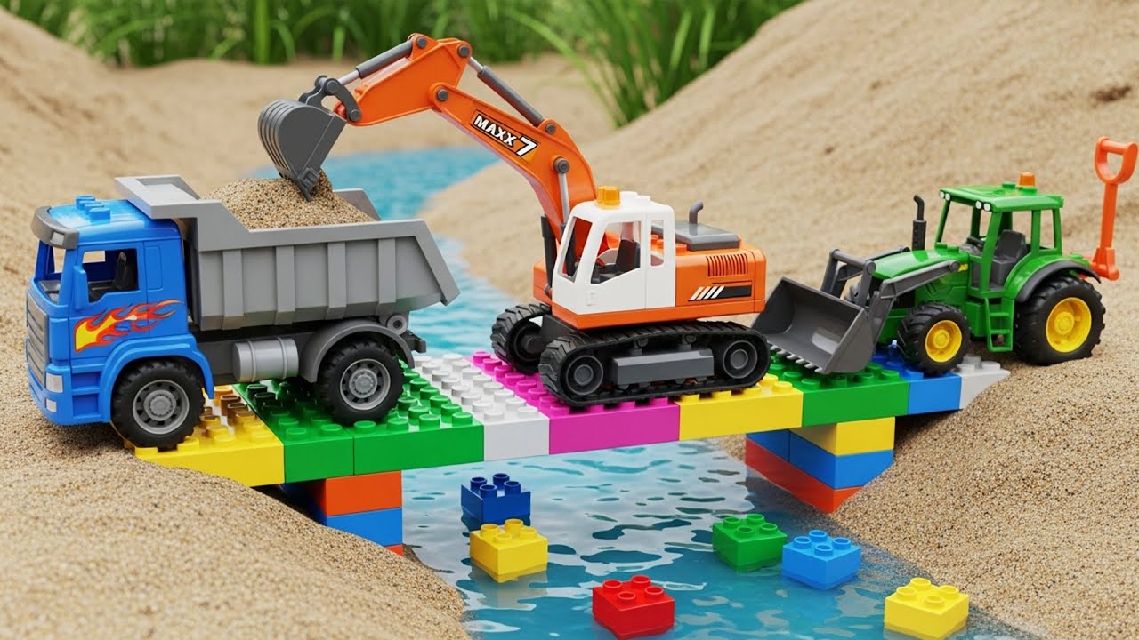 Let&rsquo;s Build a Bridge! 🚧 Toy Trucks Working Together! + More Nursery Rhymes & Kids Songs