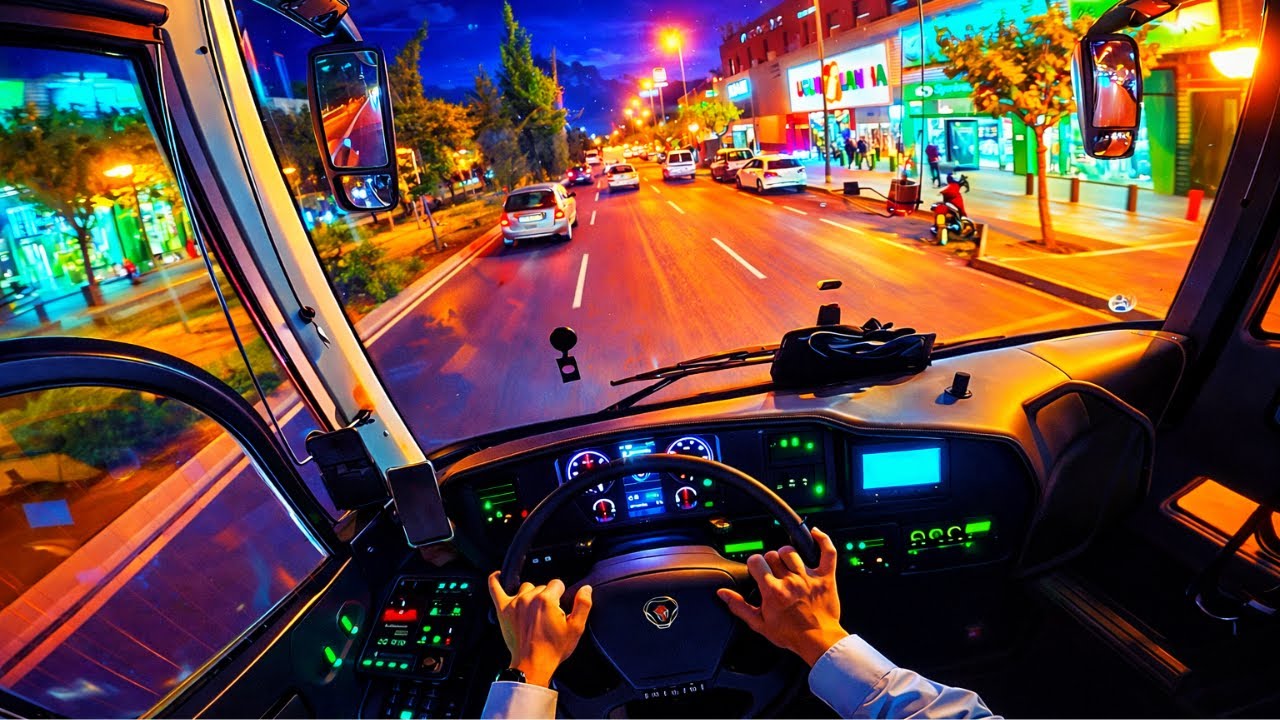 Conducción Nocturna SCANIA TOURING HD 410HP | POV Primera Persona