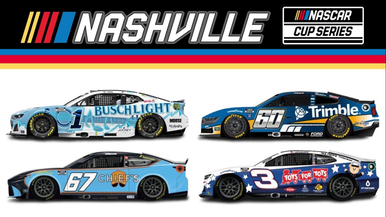 NASCAR Cup Series Paint Scheme Preview for Nashville