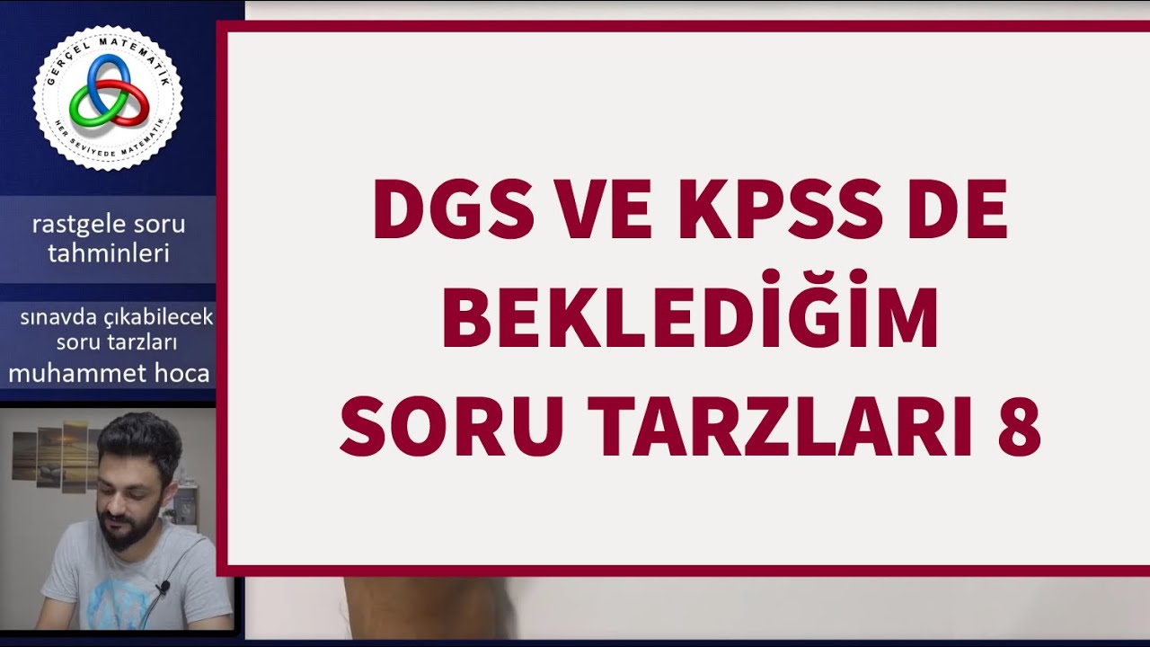 DGS VE KPSS DE BEKLEDİĞİM SORU TARZLARI 8 #DGS #KPSS #KPSS2020