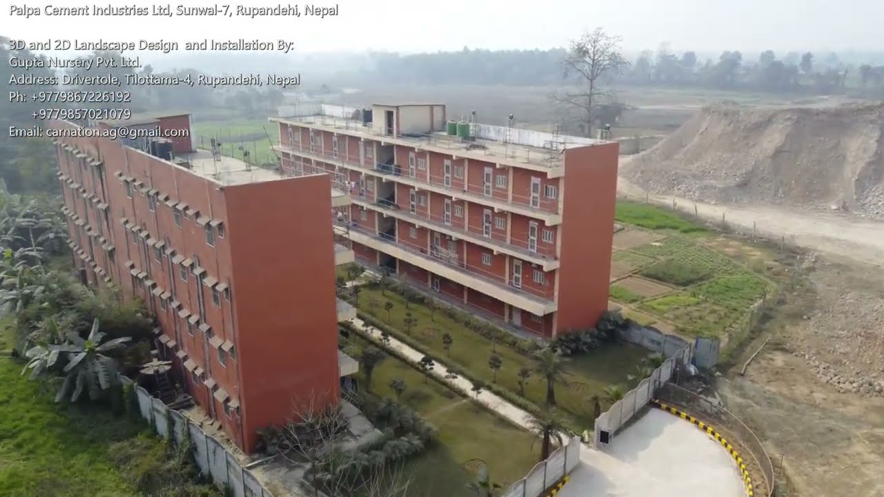 Palpa Cement Industries ltd, landscape design and installation by Gupta Nursery Pvt ltd