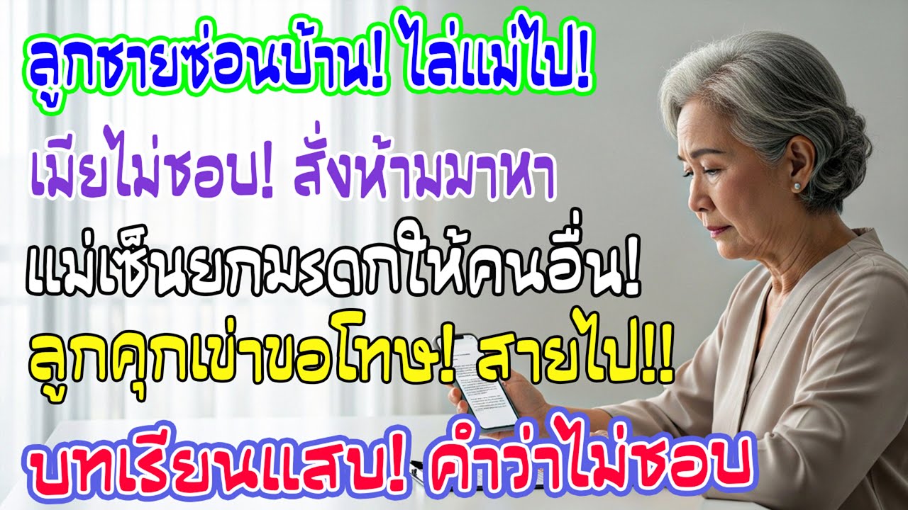ลูกชายซ่อนบ้านใหม่เพราะเมียเกลียดแม่ แม่ช้ำใจเซ็นเอกสารลับหนึ่งใบ ลูกเห็นถึงกับทรุดฮวบ!
