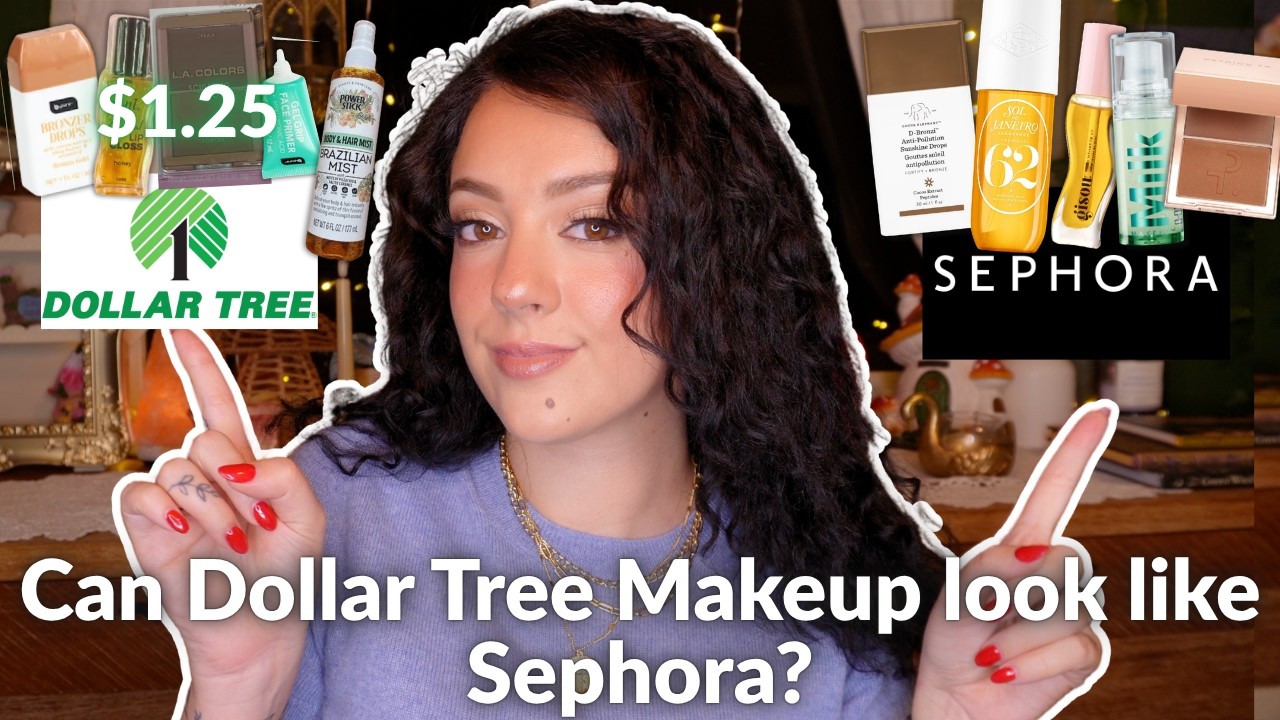 Dollar Tree FULL FACE  Makeup Look! So Many High End DUPES + BODYCARE!