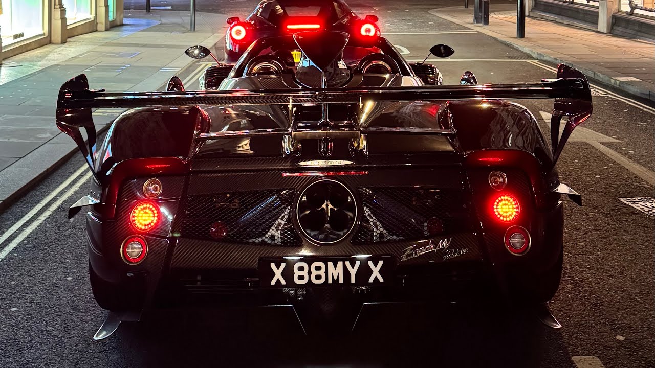 &pound;13M ZONDA MY ROADSTER ON THE STREETS OF LONDON AT MIDNIGHT!