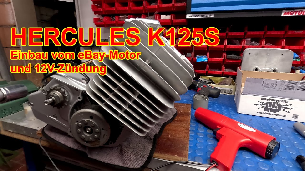 HERCULES K125S bekommt den eBay-Motor und eine MikePowerParts 12V Zündung