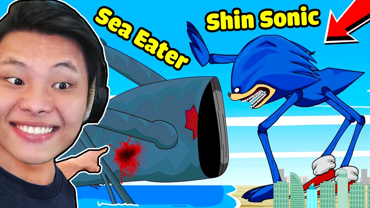 SEA EATER ĐẠI CHIẾN SHIN SONIC🥩😱JAYGRAY TRIỆU HỒI NHÍM SONIC TAPES VS KẺ ĂN THỊT ĐẠI DƯƠNG KHỔNG LỒ