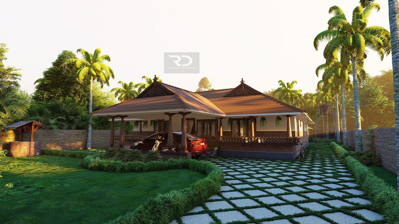 4BHK നാലുകെട്ട്‌ | Nalukettu | Kerala Home Tour | Lumion Animation | Riddha Designs | Nadumuttam