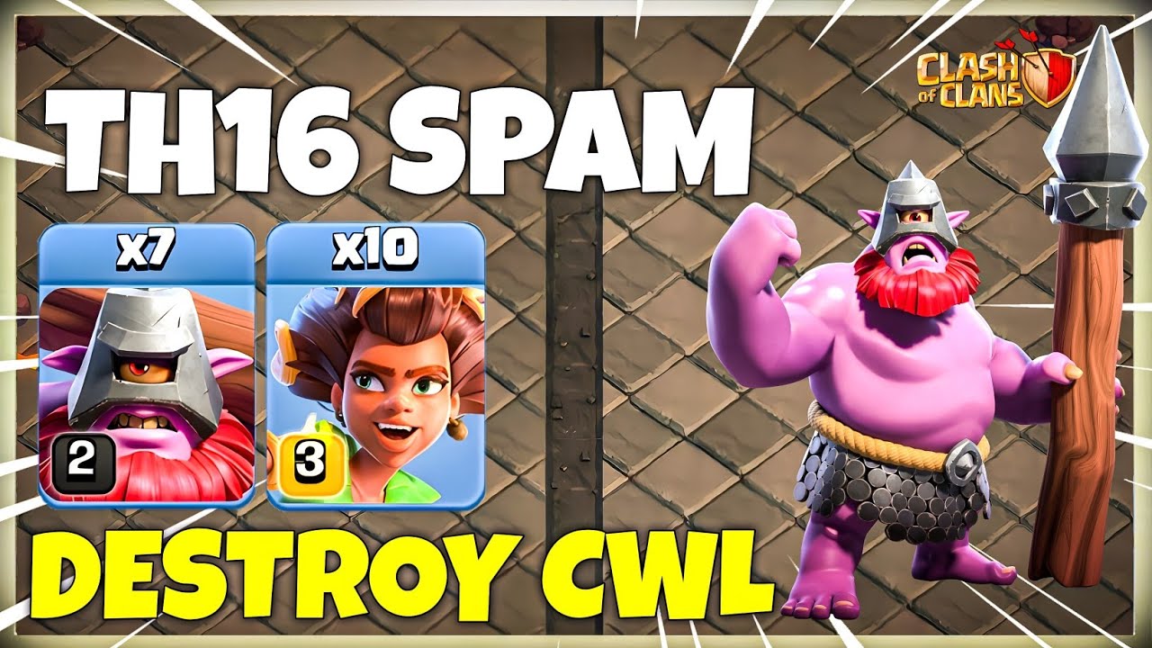 Destroyed 🔥! Th16 Root Rider Thrower Smash Attack Strategy | Clash of Clans