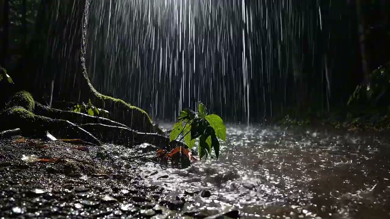 rain sounds under the tree