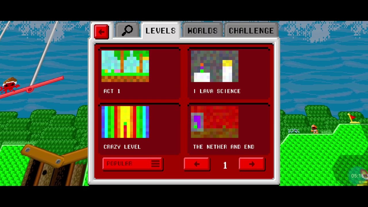 Jogando o jogo onde o personagem é um robô com rodinhas dar like