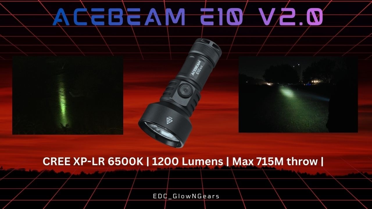 Acebeam E10 V2.0 – Tiny Flashlight, INSANE Throw! (With top down view)