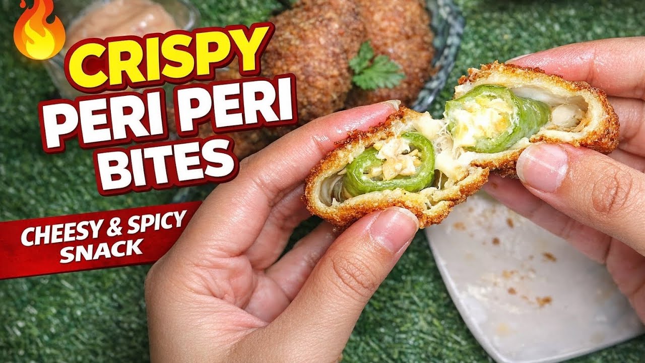 Crispy Peri Peri Chicken Bites | Cheesy & Spicy Snack Recipe | Quick Bite with Asra