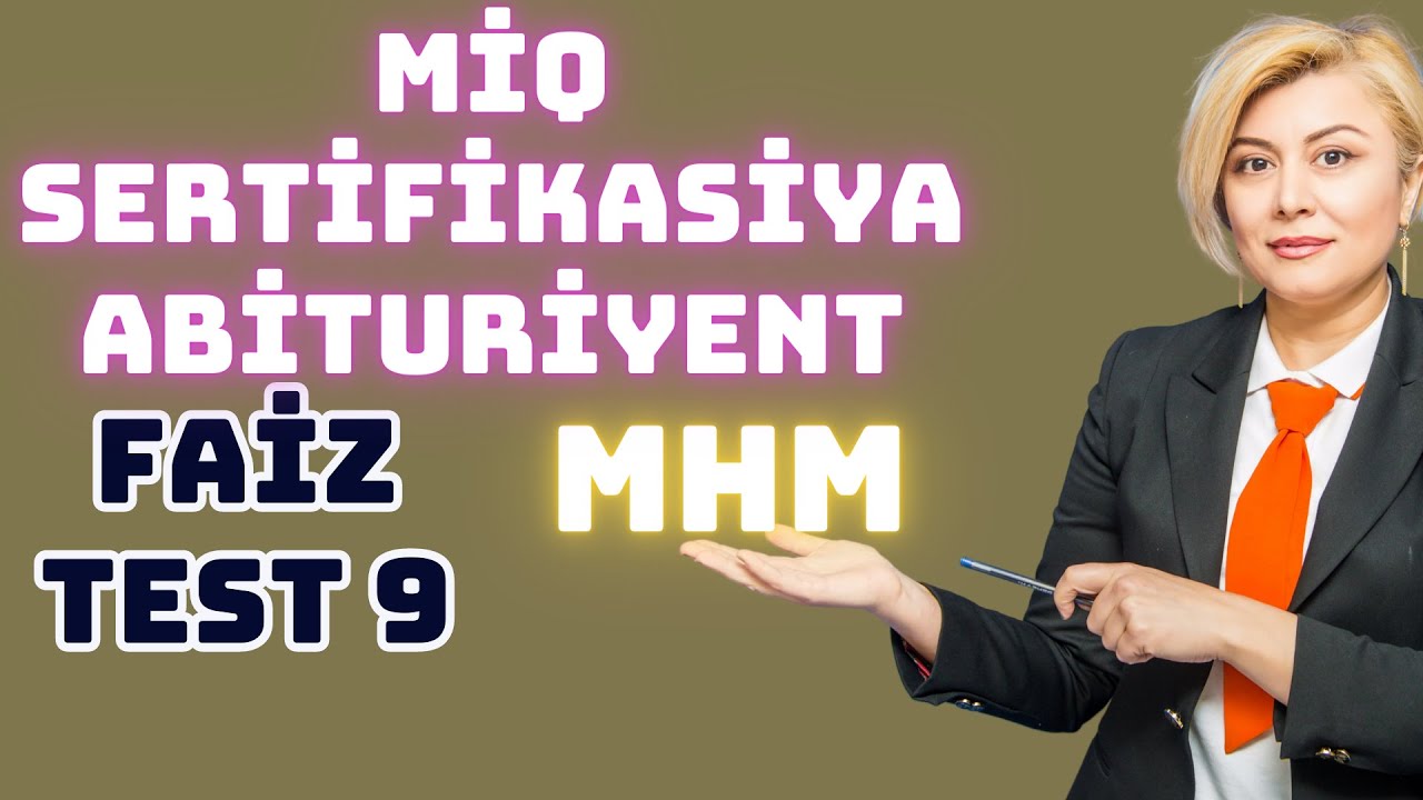 MHM Faiz,nisbət,tənasüb .Test 9 (1-20)