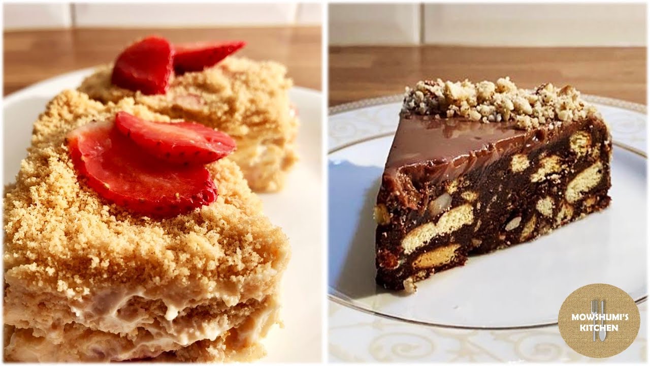 2 NO-BAKE BISCUIT DESSERT RECIPES | MOWSHUMI'S KITCHEN |
