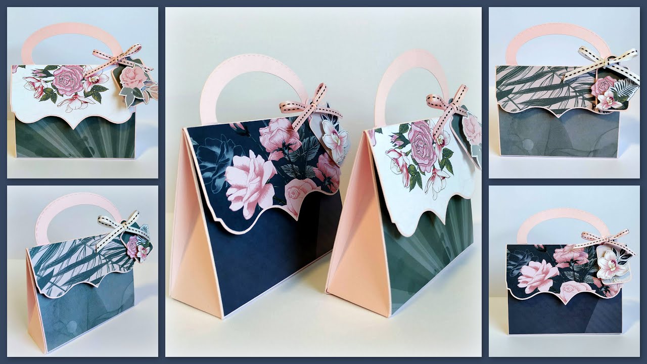 DIY Cajitas en forma de bolso. Archivo Silhouette y plantilla gratis. Colaboración Sueños scraperos.