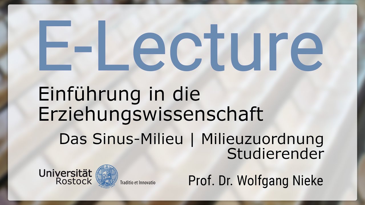 Einführung in die Erziehungswissenschaft - Das Sinus-Milieu | Milieuzuordnung Studierender