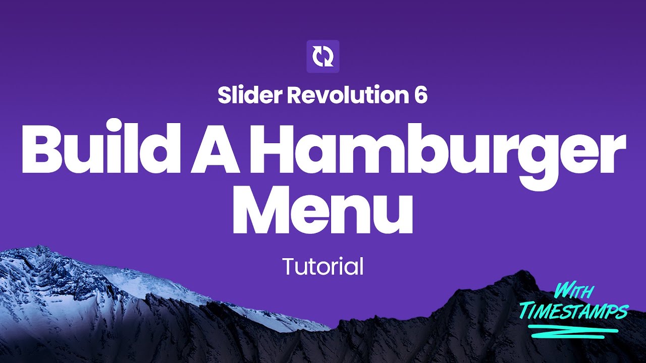 Создайте меню гамбургеров с помощью Slider Revolution 6