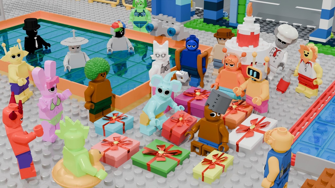 LEGO Sprunki Swimming Pool Birthday Party