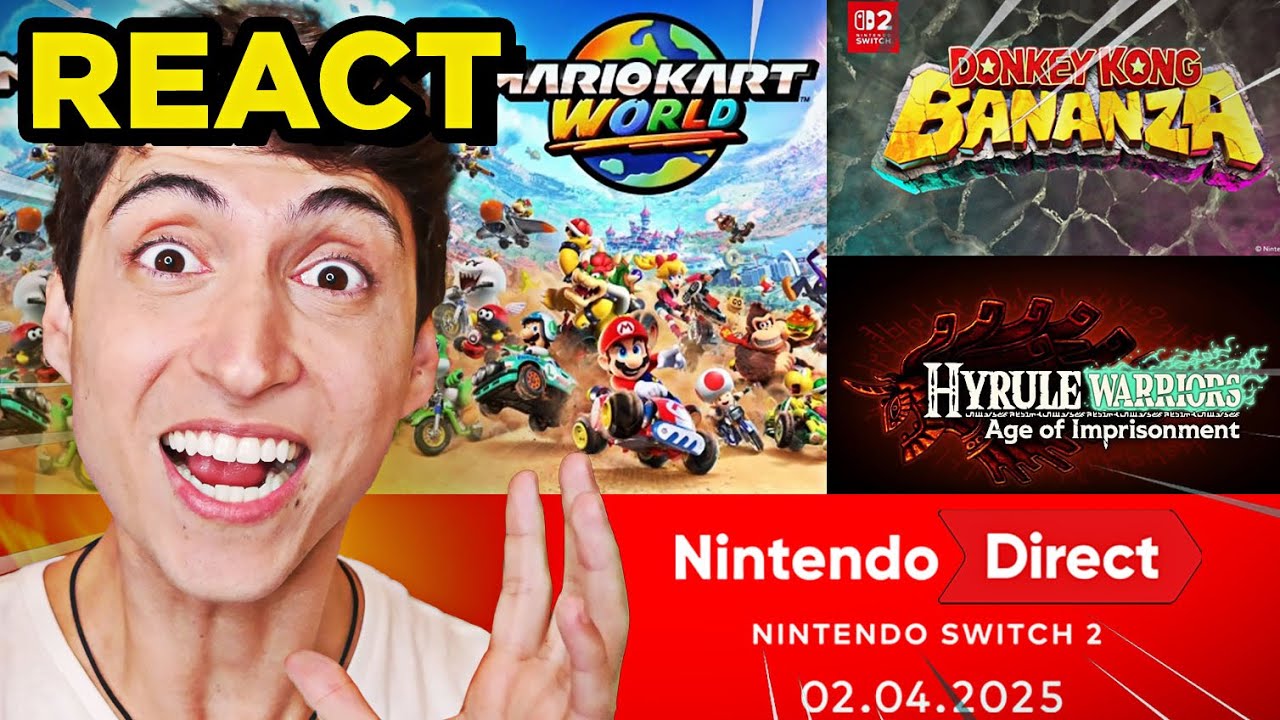 REACT DA DIRECT MAIS LEND&Aacute;RIA! A PRIMEIRA DIRECT DO SWITCH 2 | Nintendo Direct 02.04.2025