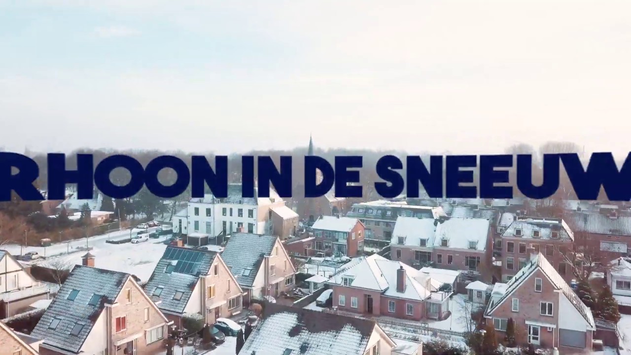 Rhoon in de sneeuw #Drone