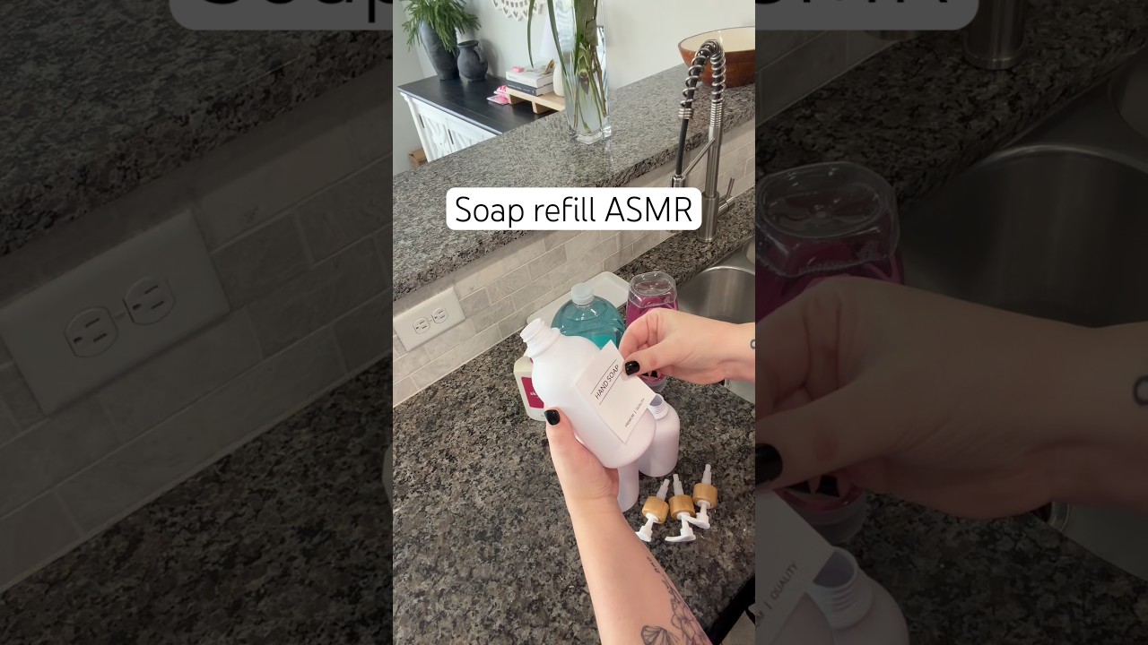Refreshing My Kitchen Sink | Soap Refill ASMR #shorts #asmr