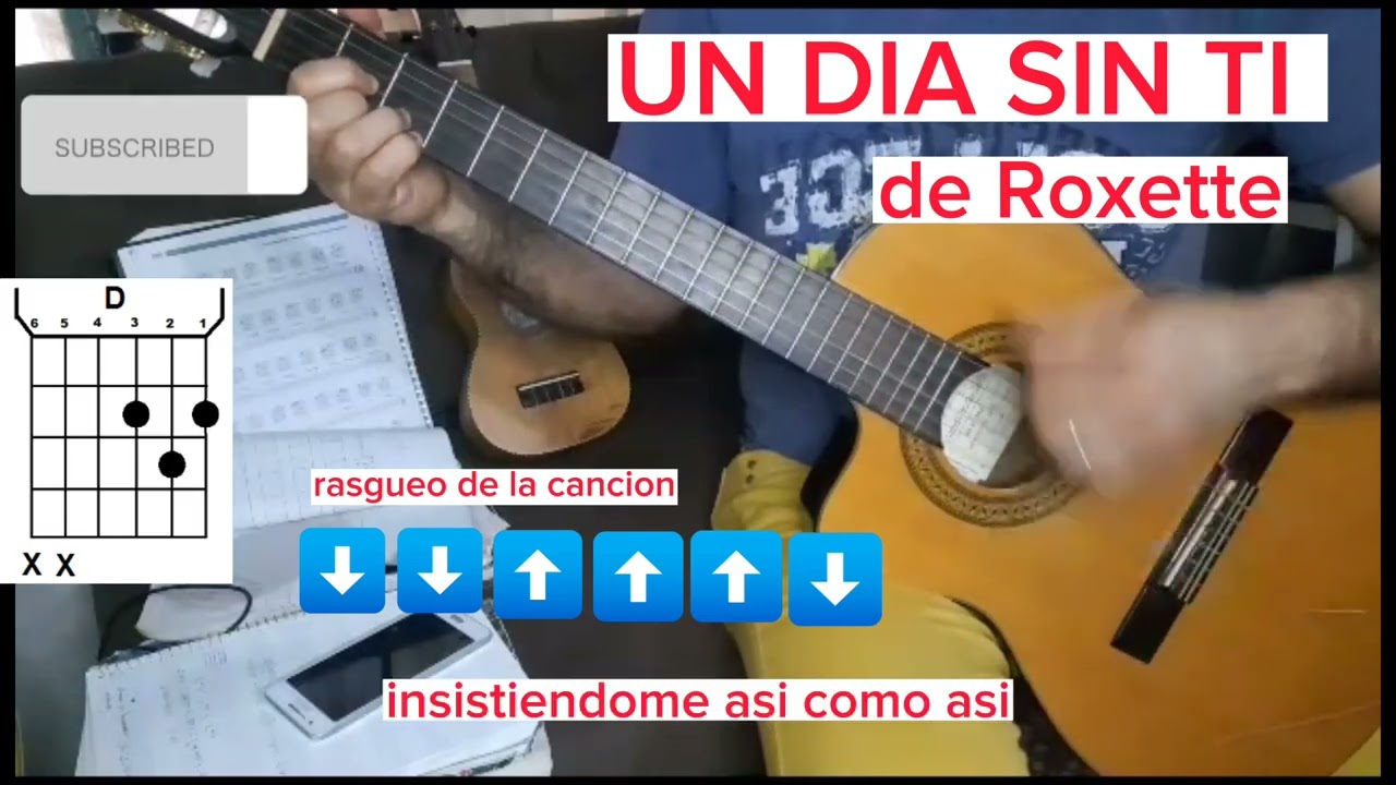 Tutorial avanzado de guitarra canción UN DIA SIN TI DE Roxette