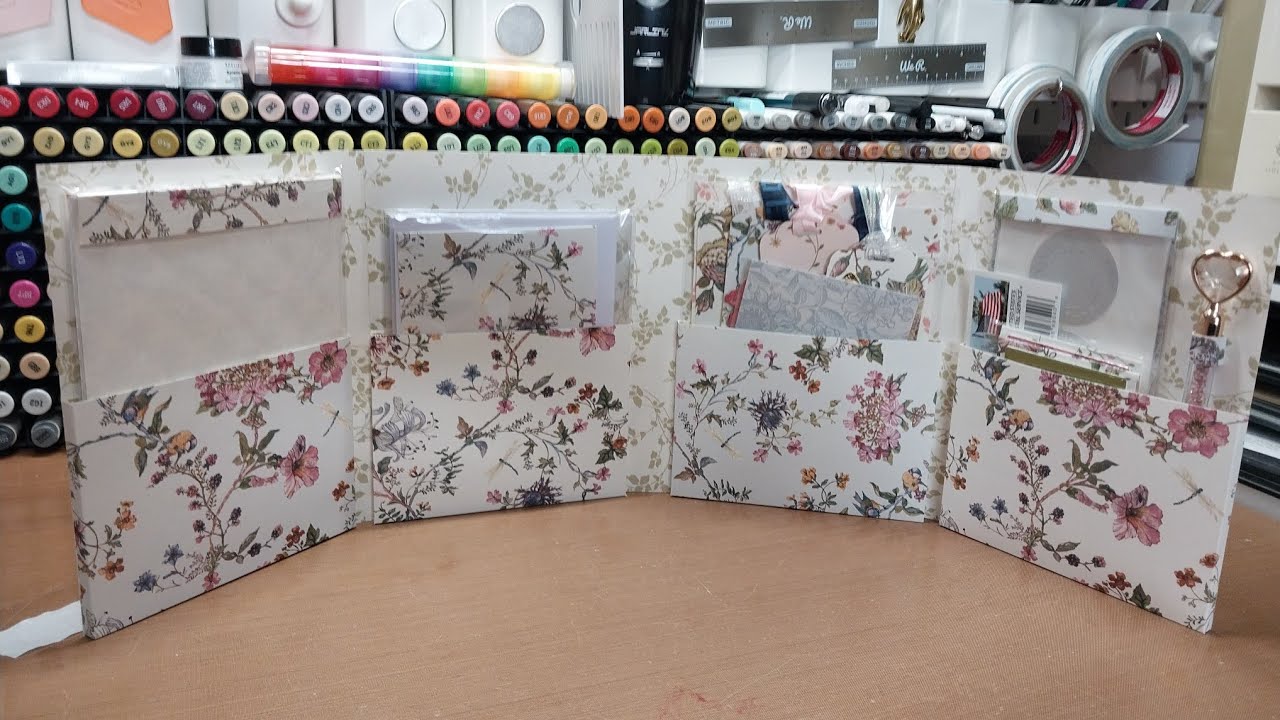 Quad fold stationary gift set, let's make it with Anna Griffin wildflower meadow scrapbooking kit. 