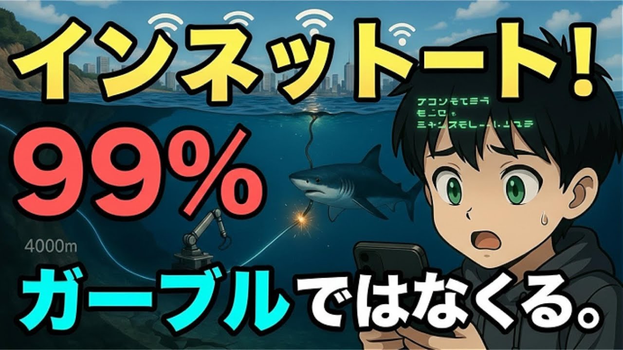 海底ケーブル：インターネットの99%を支える、サメと地震との戦い