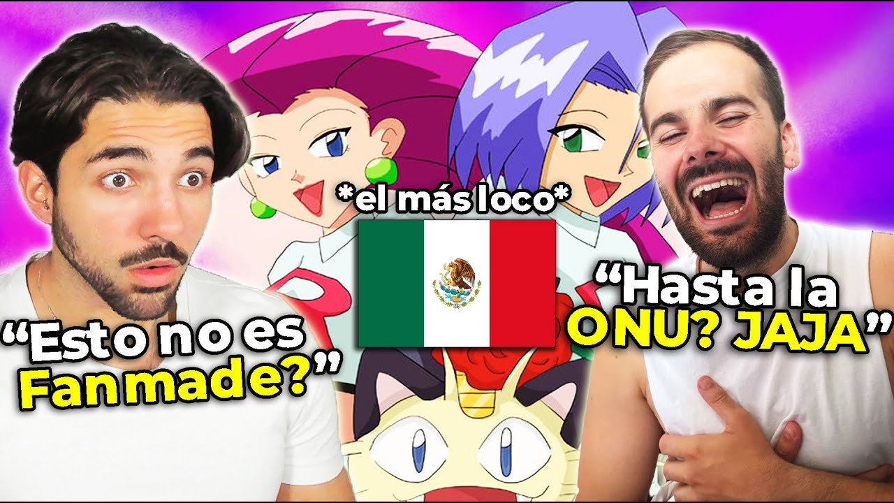 🇪🇸 2 ESPAÑOLES REACCIONAN AL MEJOR DOBLAJE LATINO DE POKEMON 🇲🇽 *TEAM ROCKET* - NoMeDuchoGT