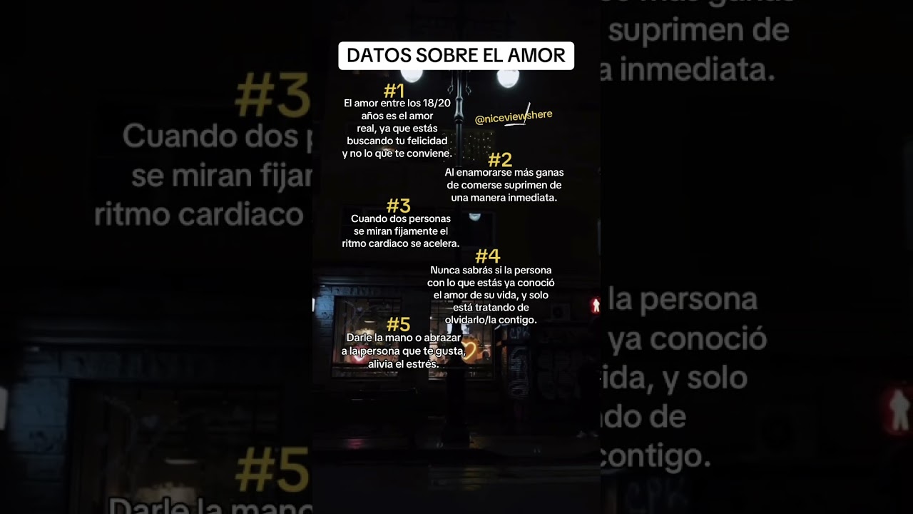 Datos sobre el amor #animos #consejos #psicologia #tiempos #amor #datos