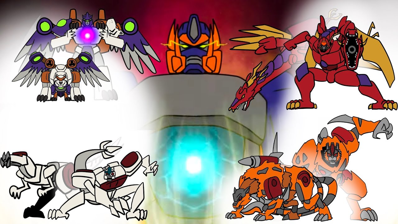 ALL THE TRANSFORMERS BEAST WARS TRANSMETAL 2 and 1 Optimal Optimus