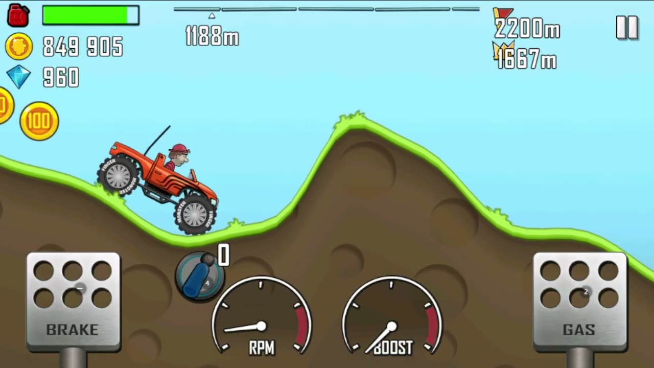hill climb racing - daily mission / collect 20,000 coins / monster truck