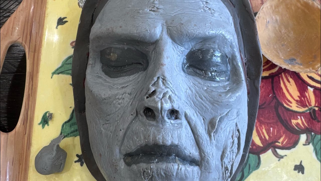 Sculpting and making my grandsons silicone zombie prosthetic part 2
