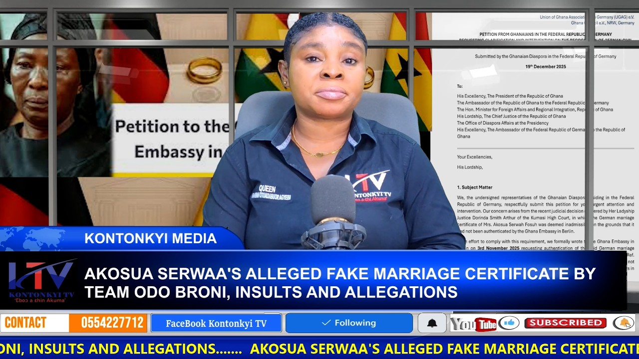 THE QUEEN F!3R$: ON AKOSUA SERWA'S ALLEGED FAK3 MARRlAGE CERTlFlCATE BY TEAM ODO BRONI, lNSULT$