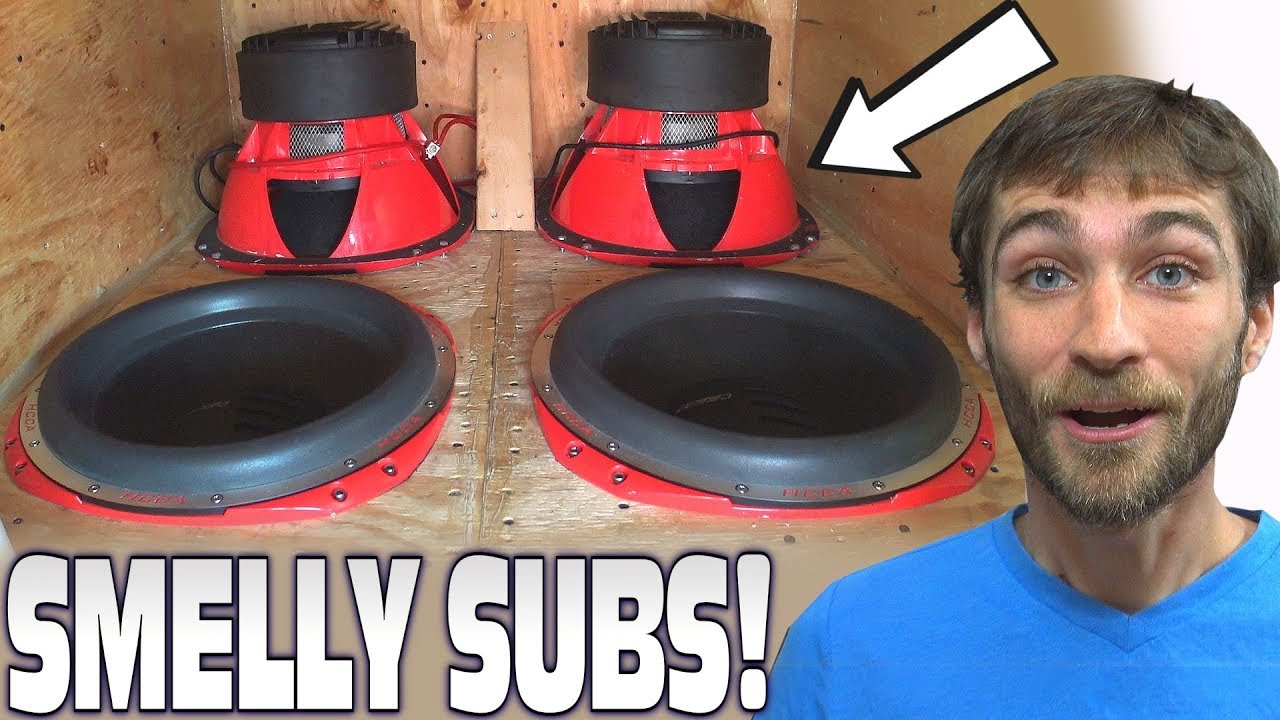 SMELLY Subwoofers on BLAST... 4 Orion HCCA Car Audio SUBS & Custom Bandpass Subwoofer Box Build