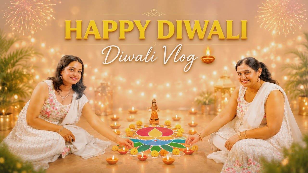 Diwali Vlog 🪔 | Diya, Rangoli & Festive Vibes ✨ 