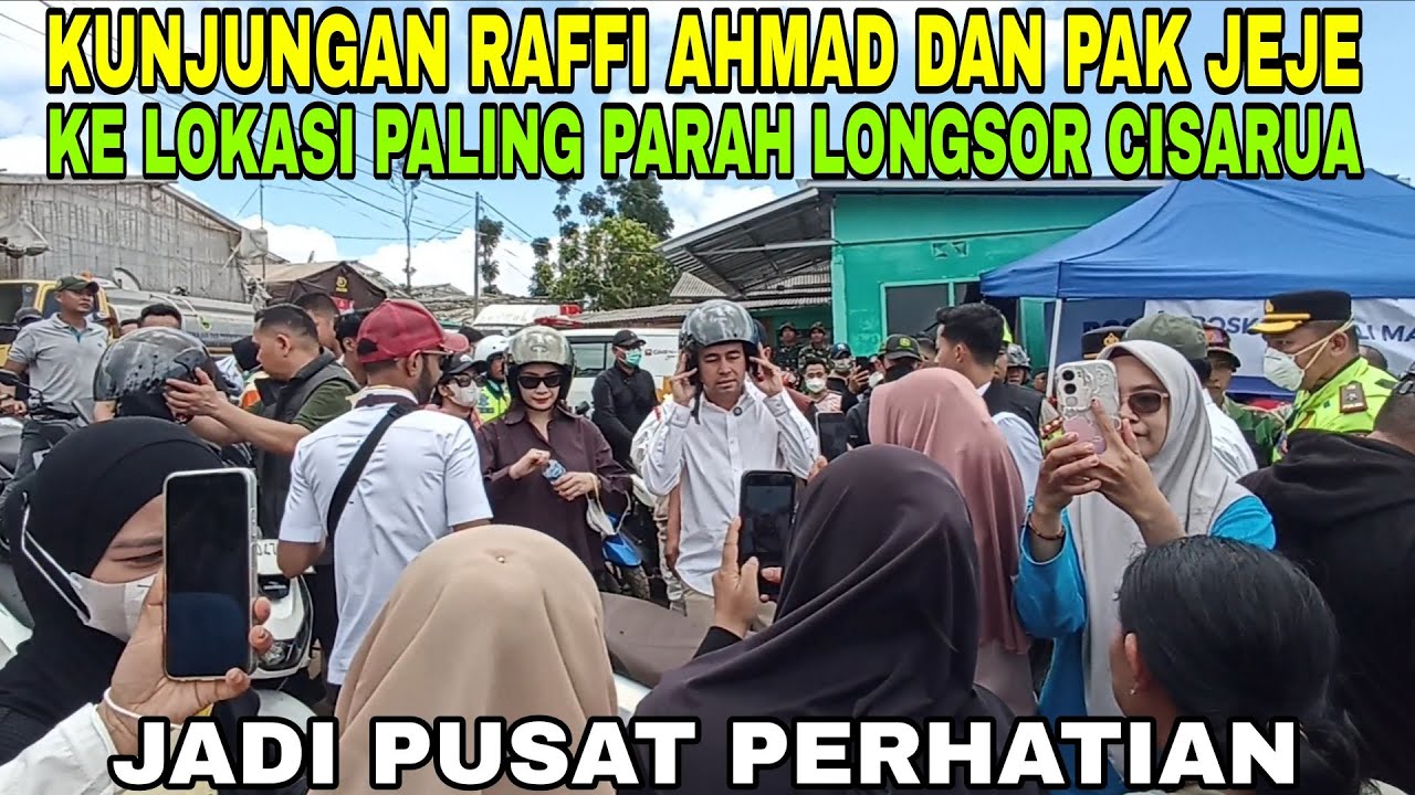 MENGEJUTKAN!! Tiba-tiba Muncul Rapi Ahmad Dan Pak jeje di titik paling parah longsor Cisarua ban...