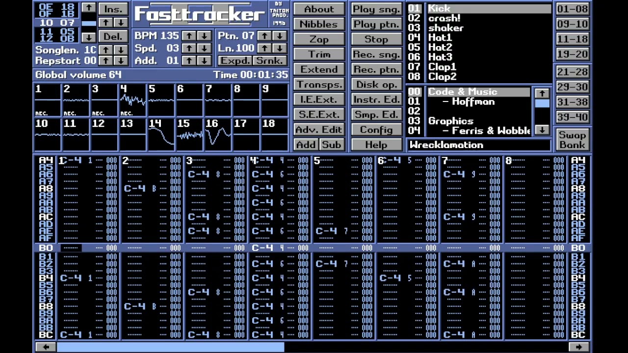 Fast Tracker Music: Wrecklamation By H0ffman (No Effects Version)