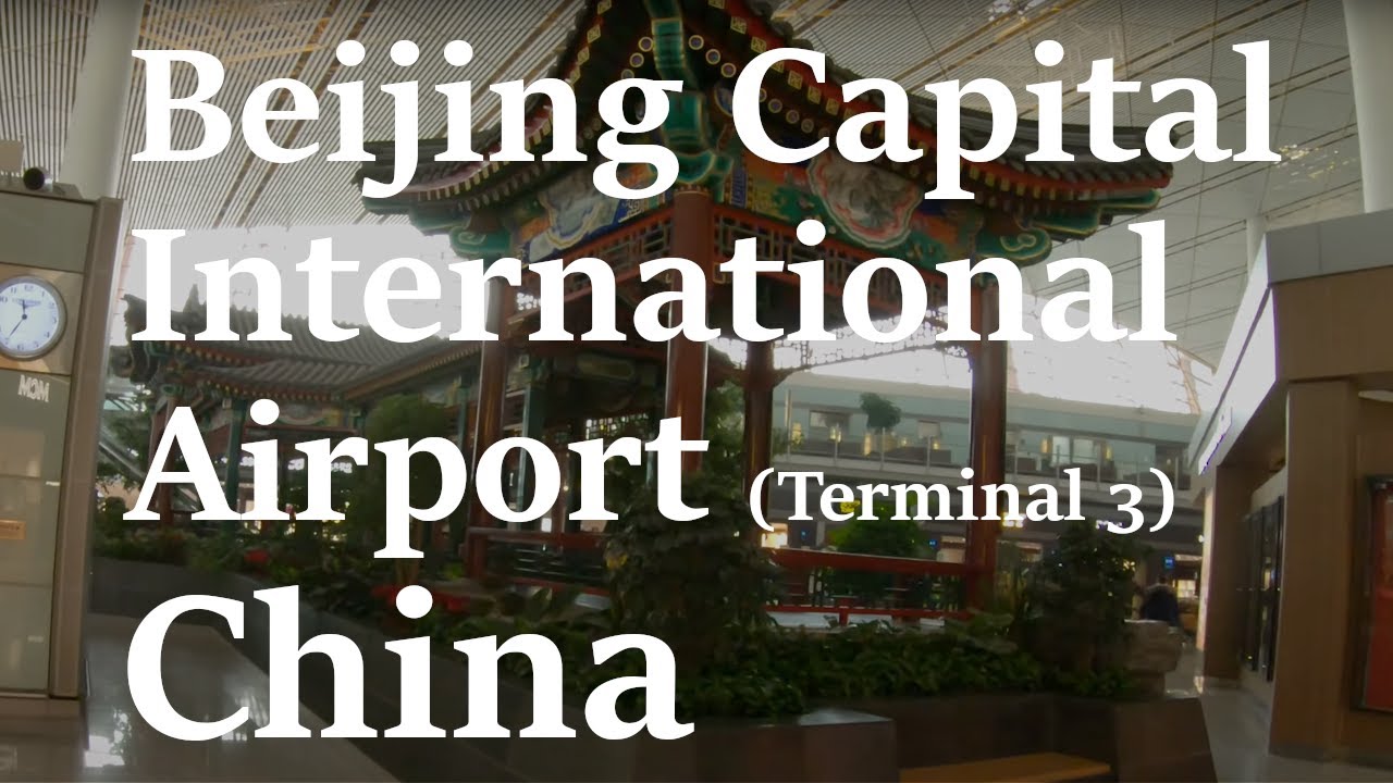 Walking Beijing Capital International Airport Terminal 3 in China 4K