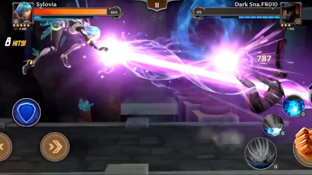 Sylivia's 30 Hit Attack in Sci-Fi Arena #game #mortalbattle #action #videogames 