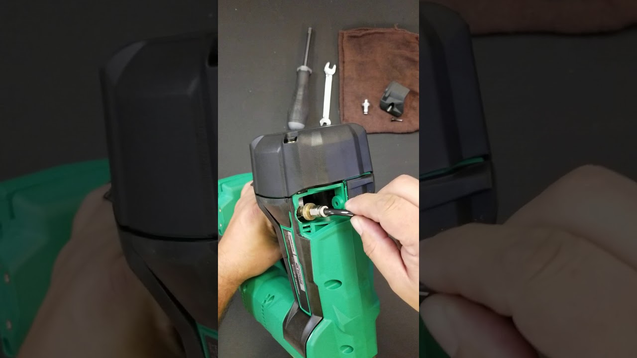 Fill air into Metabo HPT / HiKoki cordless nailer