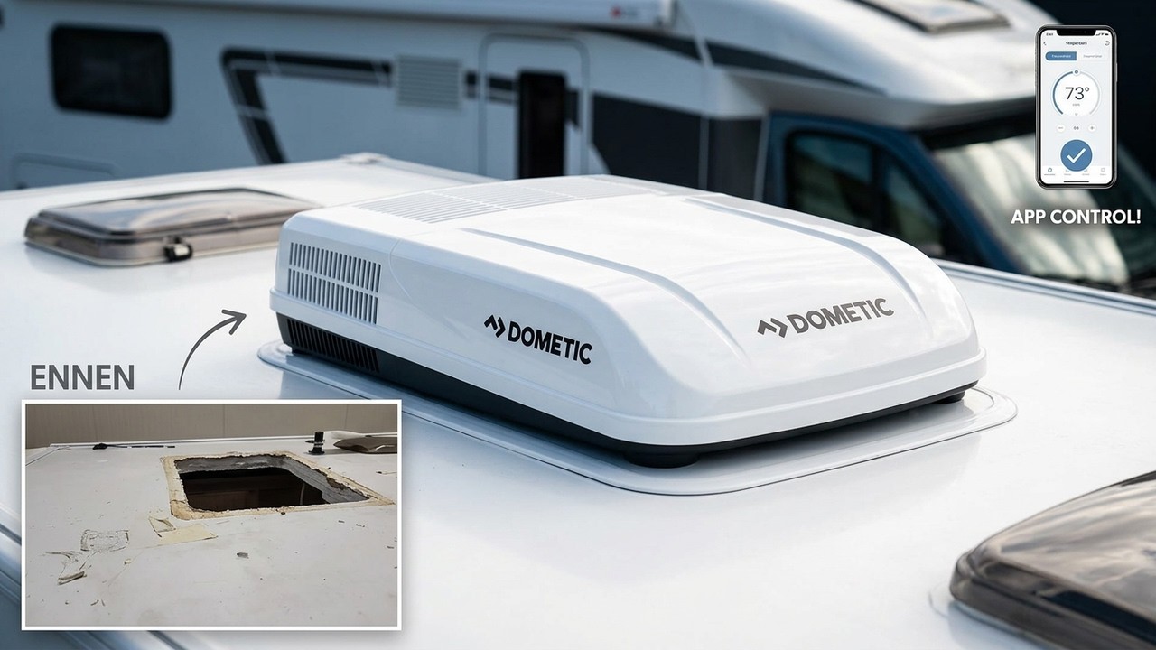 Dometic  freshjet fjx7 3000 ilmastointilaitteen asennus