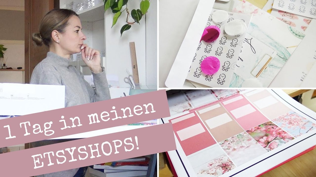 Ein Tag in meinen Etsyshops 💚 Sticker designen, Bestellungen bearbeiten & hinter den Kulissen