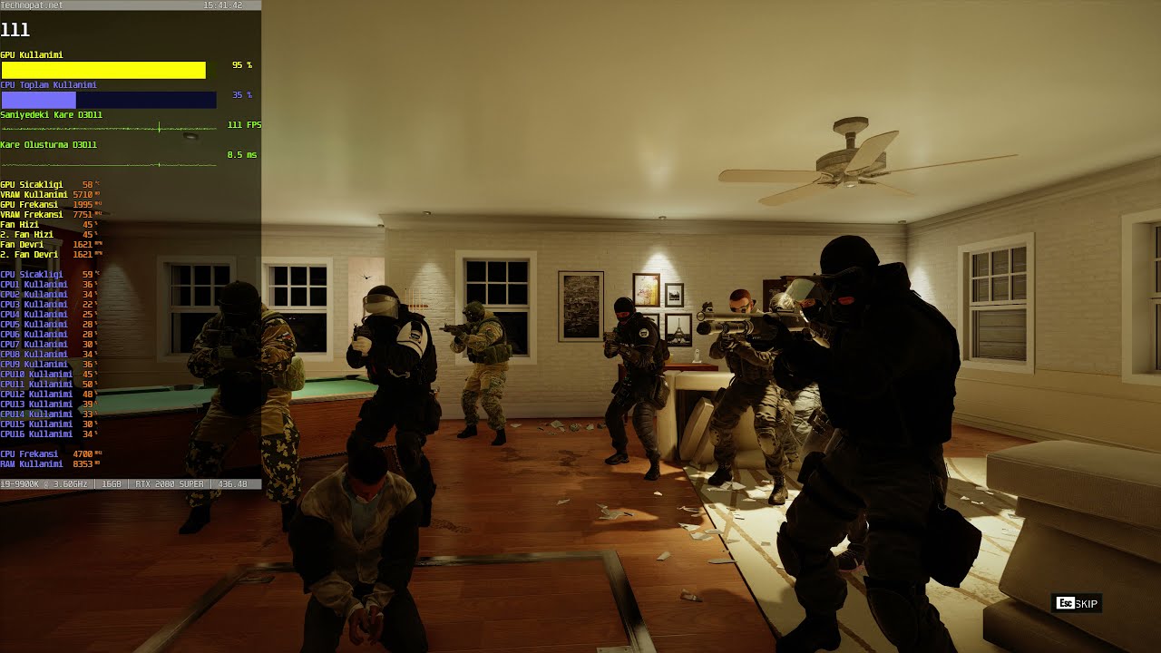 RTX 2080 SUPER & 9900K Tom Clancy's Rainbow Six Siege Performance  | 4K Ultra