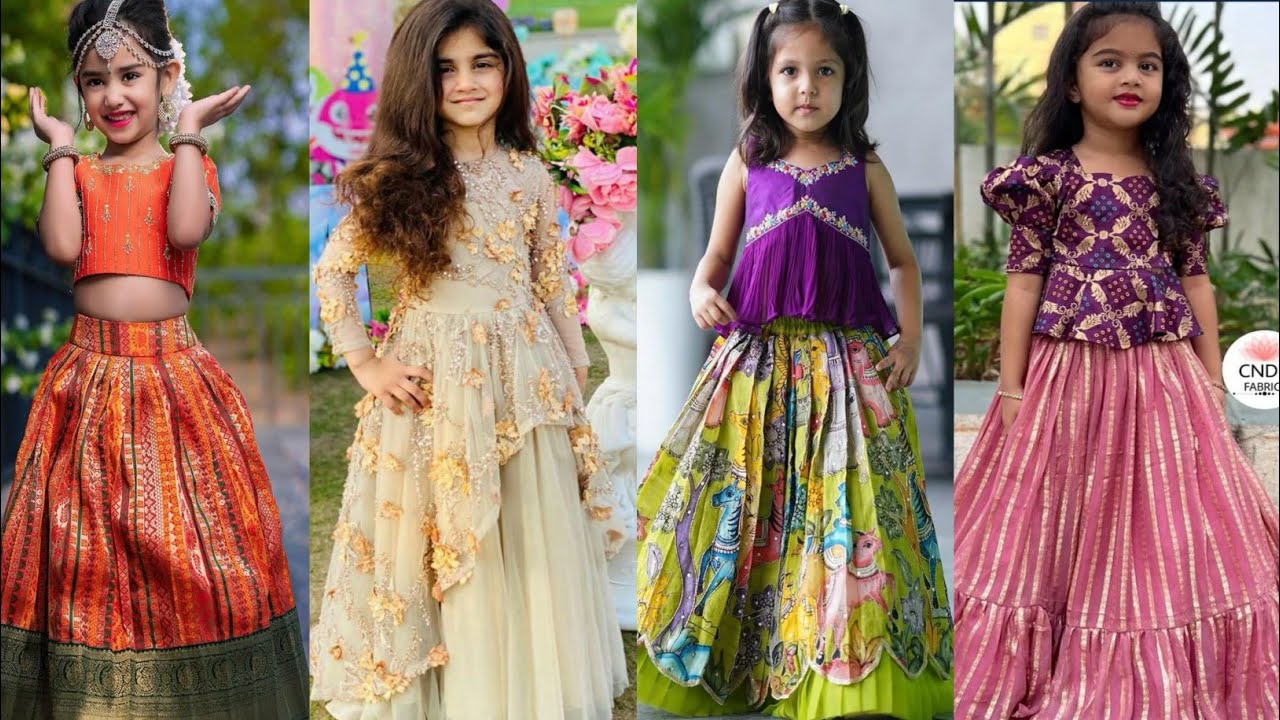 Kids crop top lehanga designs | traditional crop top lehanga | kids party wear dresses