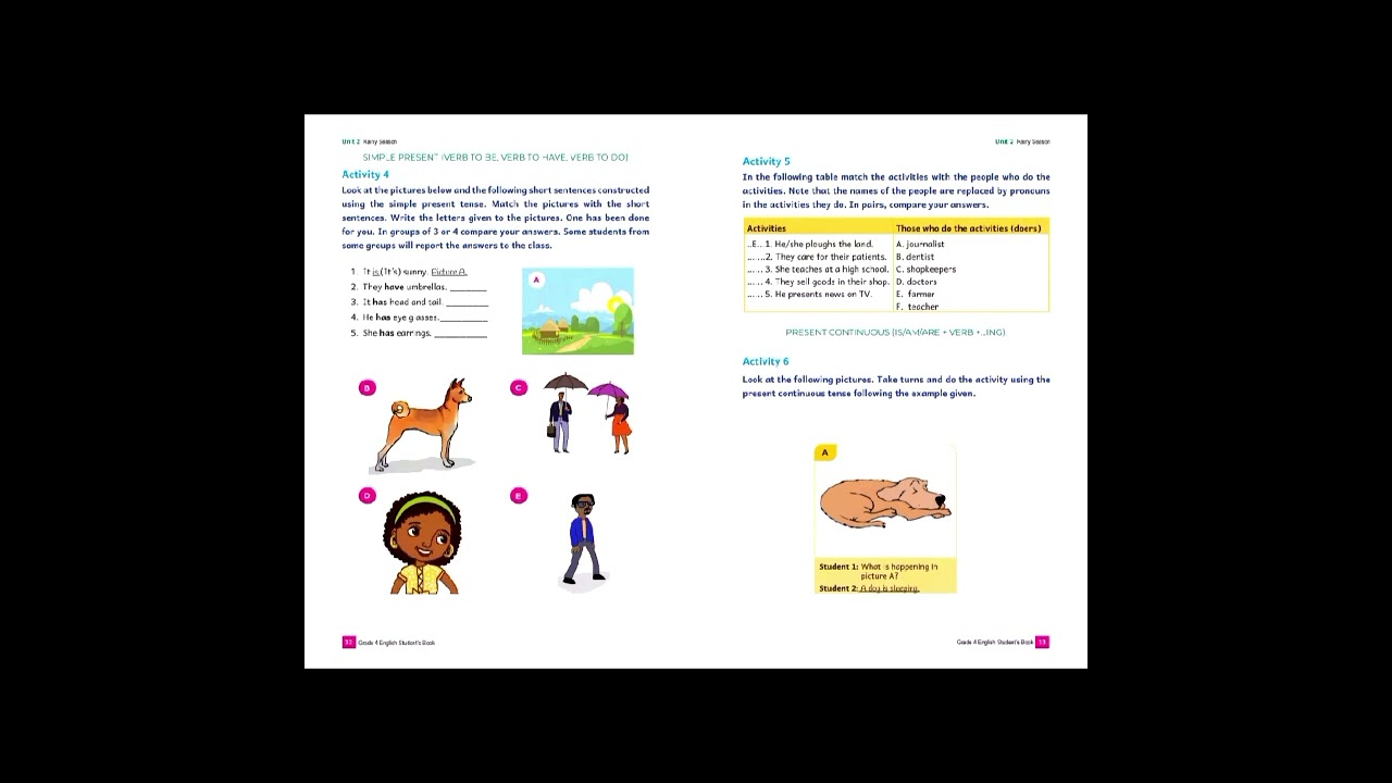 English for grade 4 students book new Ethiopian curriculum