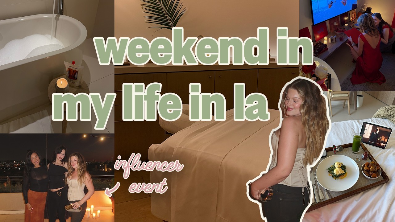 busy weekend in my life in la 🌴 staycation with josie maran, photoshoot, date night + more