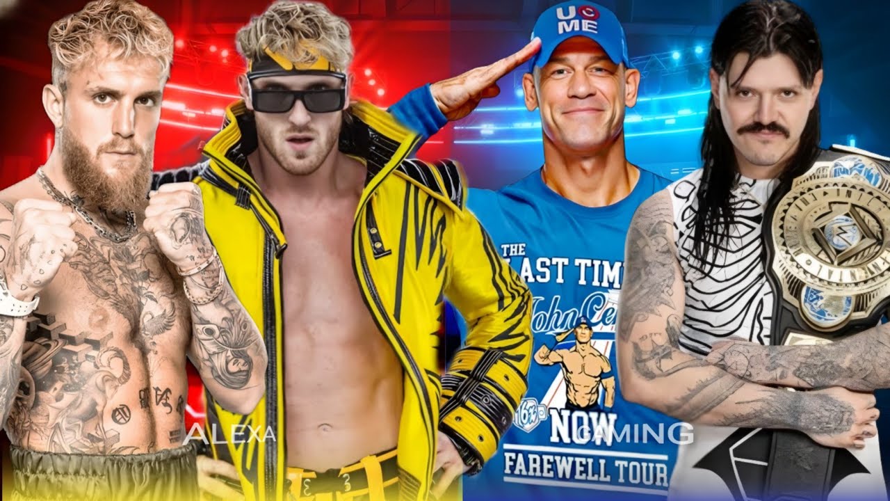 WWE 2K25 - Jake Paul Logan Paul VS John Cena Dominik Mysterio | Tornado Tag Team Match | WWE 