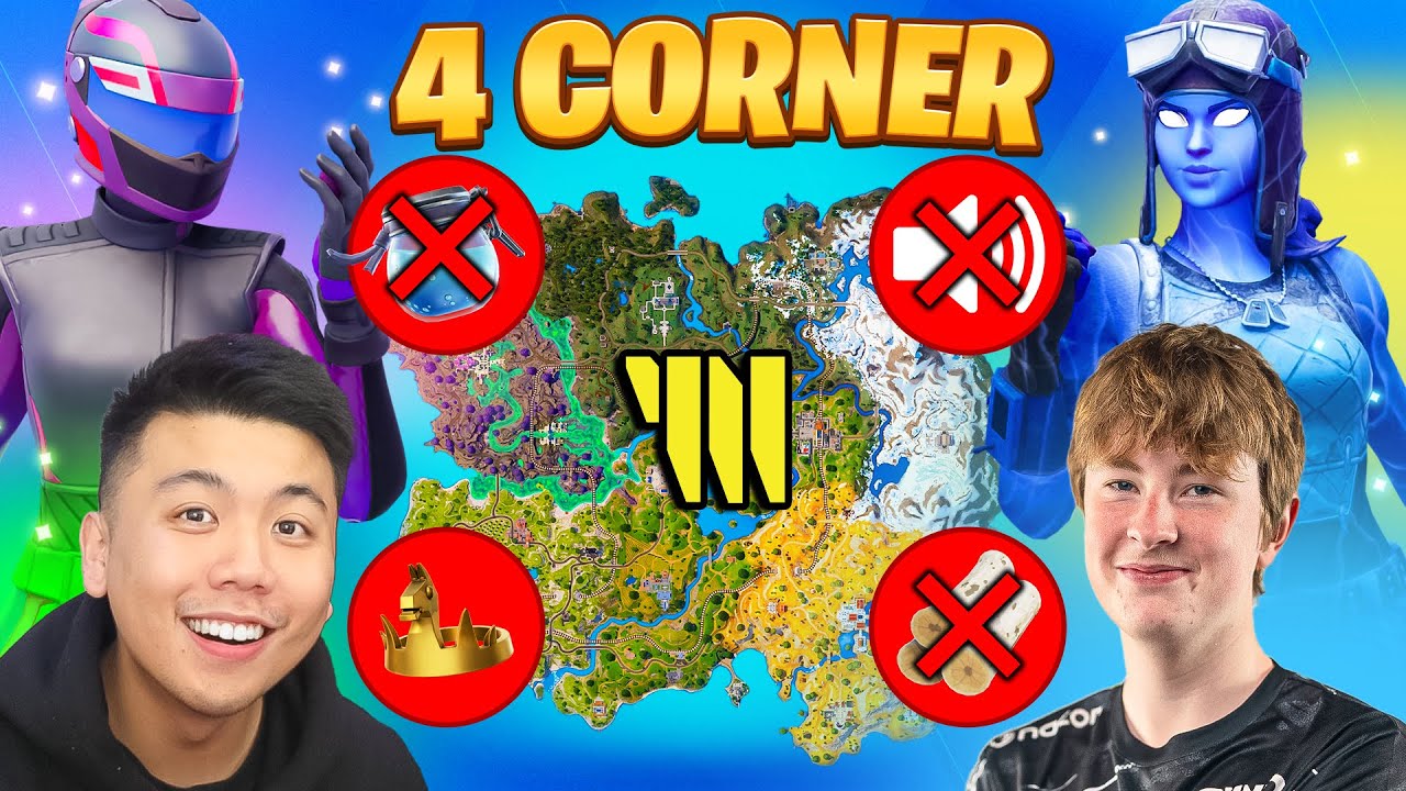 The 4 Corner Challenge in Fortnite! (EXTREME)