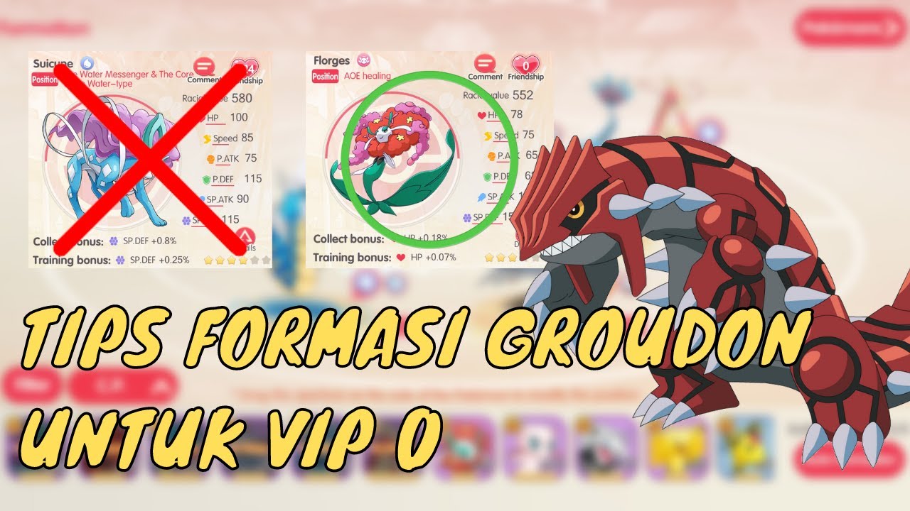 TIPS FORMASI GROUDON UNTUK VIP 0 | POCKET INCOMING